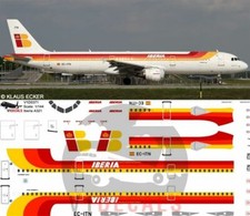 V1 Decals Airbus A321 Iberia For 1/144 Revell Model Airplane Kit V1D0371