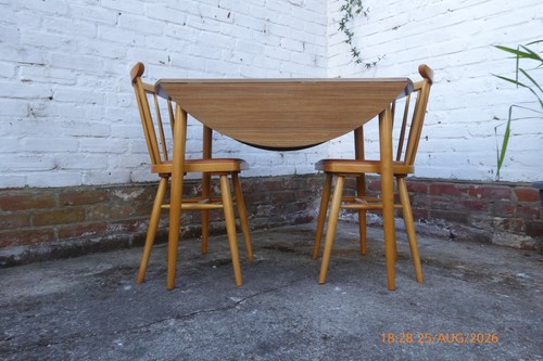 Vintage drop leaf table wood - table,