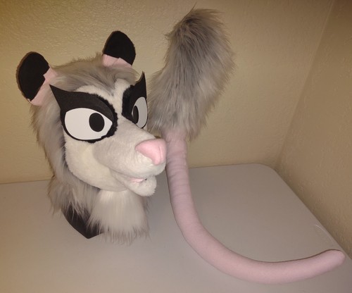 Opossum fursuit partial animal - opossum,
