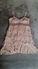 Next Petite Rose Pink Tiered Ruffle Babydoll Dress UK Size 14 New Without Tags