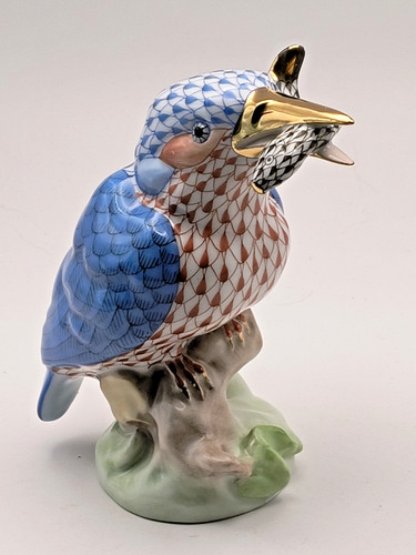 Herend porcelain kingfisher - herend,