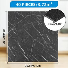 Vinyl floor tiles self adhesive easy to fit flooring DIY Kitchen Bathroom Home