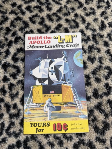 Vtg 1969 apollo moon - l-m,