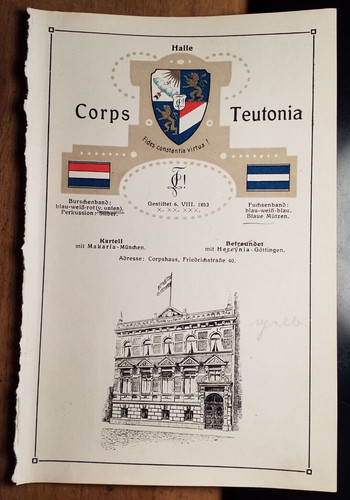 Corps teutonia hall coat - corps, of