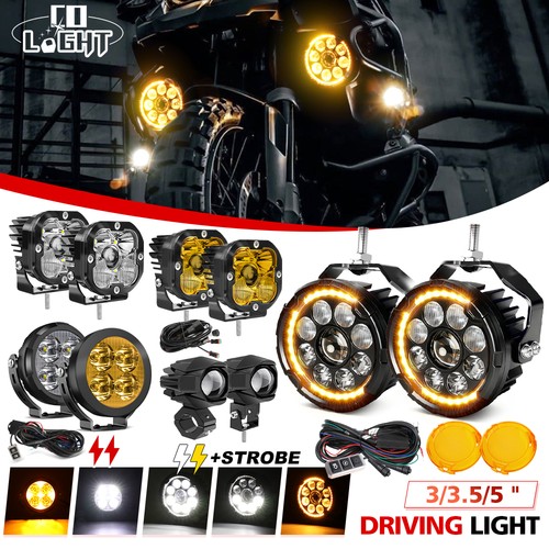 Yellow white motorcycle led - yellow,