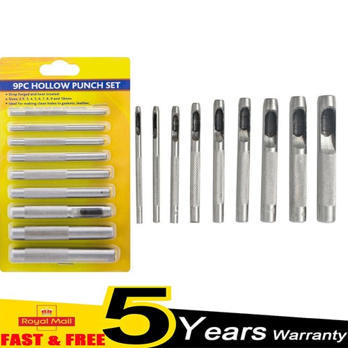 9pc hollow hole punch set - 9pc,