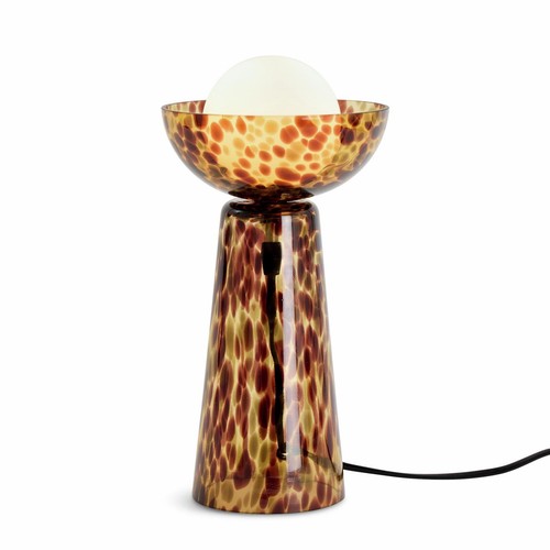 Brown glass table lamp habitat - brown,
