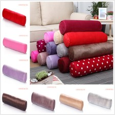 Cotton Throw Round Long Roll Tube Velvet Pillows Rectangular With Bolster Cover