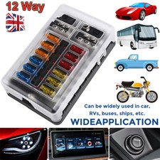 12V~32V Auto Car Power Distribution Board 12 Way Blade Fuse Box Block Holder UK