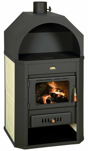 Wood fired stove with - , multi