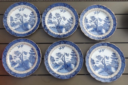 Booths real old willow plates - booths,