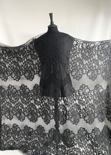 3 Metres Black Striped Brocade