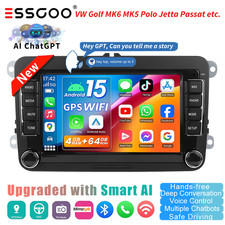 4+64G Android 15 For VW GOLF MK5 MK6 Car Stereo CarPlay Radio GPS Voice Control