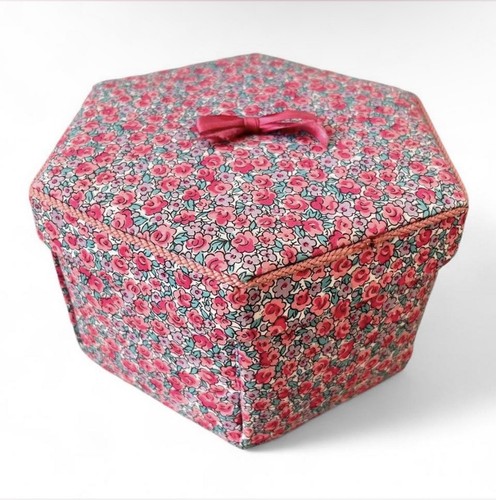 Vintage pink floral fabric - pink,