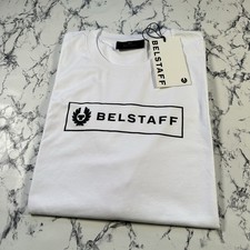 BELSTAFF Mens White Box Logo T