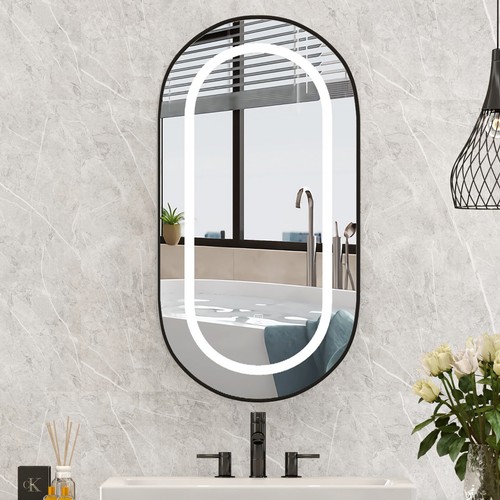 Oval led lighted - oval, bathroom