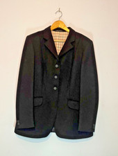 Ladies Mears Heavyweight Black Pure New Wool Hunt Jacket 38" Made in England