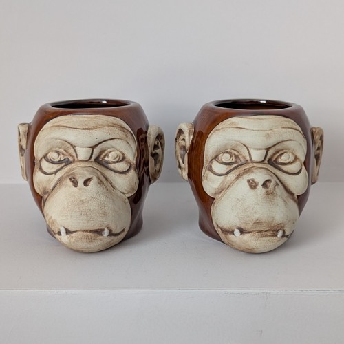 Aps tiki ceramic monkey head - monkey,