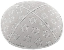 Genuine Suede Kippah Silver