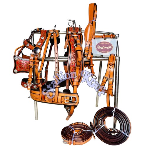 Tan leather single horse - tan,