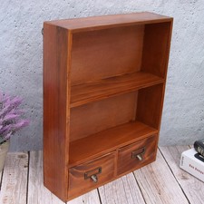  Rustic Wall Cabinet Storage Bookshelf Living Room TV Background Rack