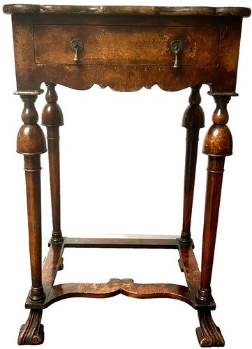 Antique english walnut lowboy - antique,