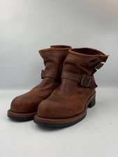 CHIPPEWA Boots 91065 7inch Engineer Boots Vibram Sole Leather Brown Size 8.5E