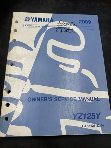 2009 yamaha yz125y owner - yamaha,