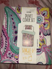 Brand new primark Ibiza floral paisley single duvet cover bedding set 