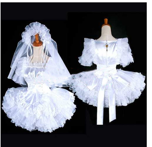 Lockable satin sissy - , maid
