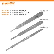 Scalpel Handle No.3 No.4 No.7 Reusable Surgical Instrument Stainless Steel Stock