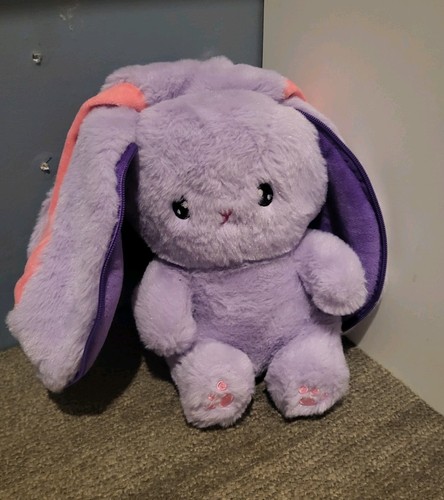 Bunny aubergine soft toy - aubergine,