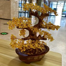3.74LB  Natural citrine tree quartz based home decoration spiritual energy