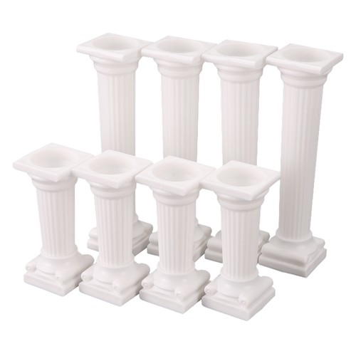 8pcs set white small plastic - 8pcs/set, small+