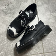 Dr Doc Martens Daisy Bethan Platform Quad Mary Jane Shoes Black Pisa Leather 8