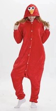 Unisex Sesame Street Elmo costume pyjamas flannel size Adult S