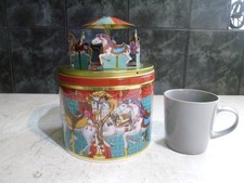 MUSICAL CAROUSEL BISCUIT TIN