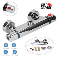 Bathroom Exposed Bar Thermostatic Shower Mixer Valve Tap Chrome 1/2" Outlet UK