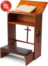 Solid Wood Prayer Bench Stool