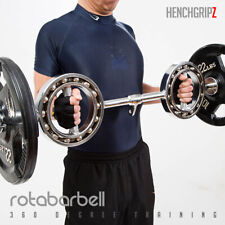 HENCHGRIPZ ROTABARBELL Olympic EZ Curl Bar Hammer Curl Barbell Triceps Swiss Bar