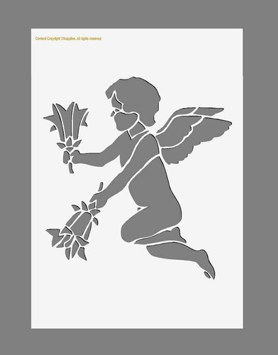 Cherub melinex stencil - melinex,