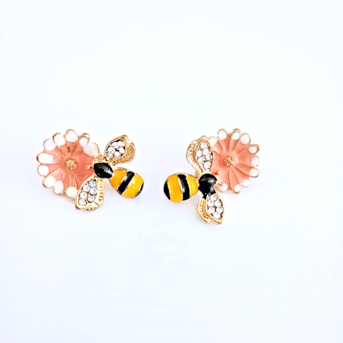 Bumble bee enamel craft - , button