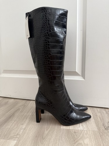 Mango black croc - , knee