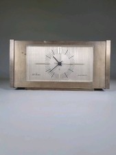 Swiss Made Art Deco Seth Thomas Heavy Vintage Mantel Clock Quartz Matic Operated