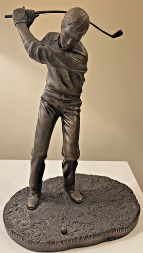 Heredities golfer bronze - golfer, in