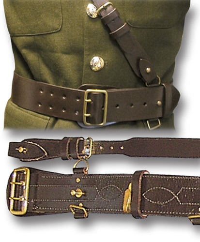 Sam browne leather belt - browne, &