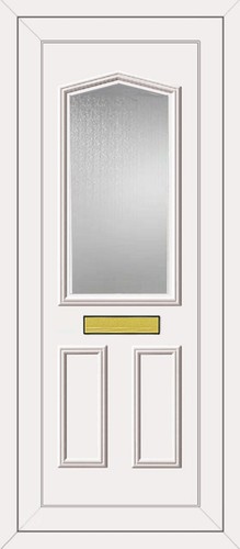 White full height upvc - full, door