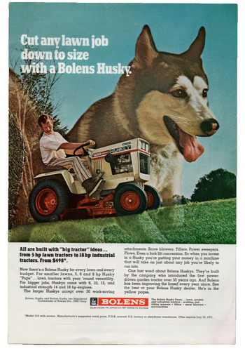 Vintage bolens husky lawn - vintage,