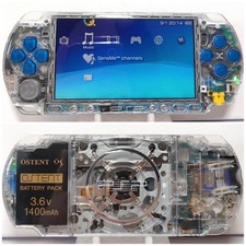 MINT Sony PSP 3000 Console - CLEAR & Blue 🔵 With New Battery, Charger, Memory
