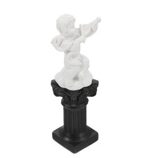  Column Angel Figurine Classic White Roman Column Cherub Candle Holder Mini